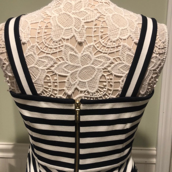 Michael Kors Fit & Flare Sundress in Navy & White - Picture 4 of 8